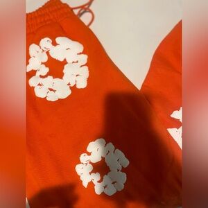Denim tears cotton wreath authentic orange sweat pants perfect for summer 🧡🌞